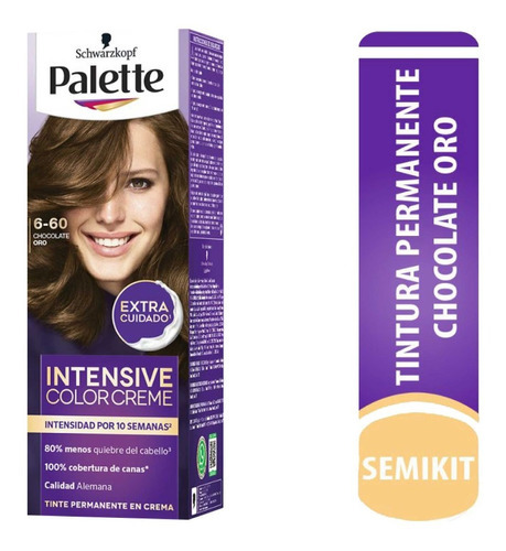  Tinte Cabello Palette Intensivo - Ml A $238 Tono 6-60 Chocolate Oro