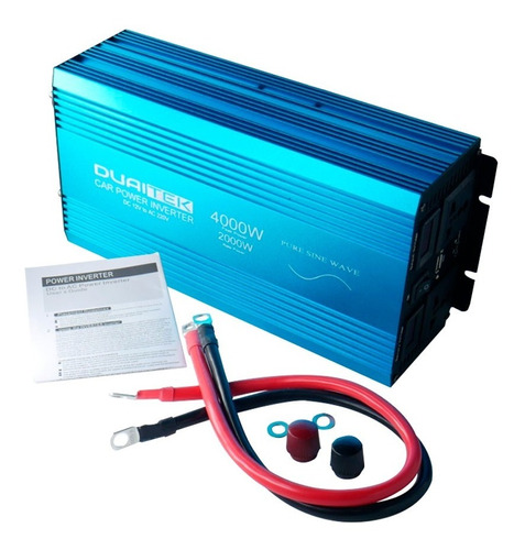 Inversor 12v A 220v Alterna 4000w Bateria De Auto Onda Pura