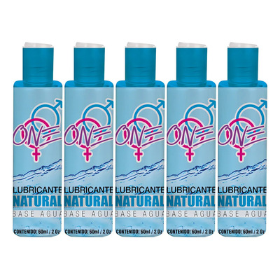Kit 5 Pzs 60 Ml C\u002Fu Gel Lubricante Suave Sensación One Sabor Natural | Meses sin interés