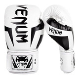 Venum Elite Boxeo Glovess, Blanco   Negro, 14 Oz