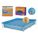 Kit Piscina Infantil Mor 1500 Litros + Capa, Forro E 2 Bolas