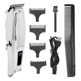 Set De Peluquería Plateado Con Corte Eléctrico Para Barba Re