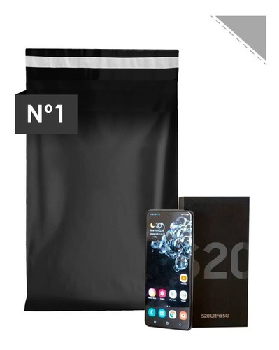 Bolsas E Commerce 20x30 Negra Pack X600 C/ Adhesivo