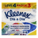 Lenços De Papel Descartáveis Kleenex Dia/dia Suave Pacote X4