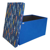 Cesto 10028azul Bau Porta Brinquedo Infantil