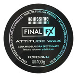 Hairssime Atitude Wax Cera Mate X 100 G Fijacion Natural