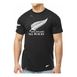 Polera-all Blacks Negra Rugby 