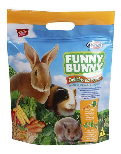 Ração Supra Funny Bunny Delicias Da Horta 1,8kg