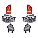 Paq Calaveras Y 4 Faros P/ Chevrolet Chevy 2001/2002 Depo