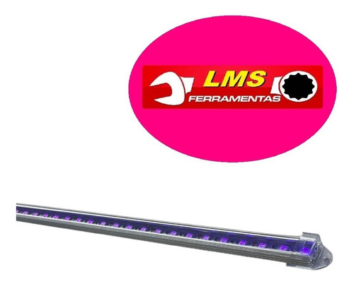 01 Luminaria 40cm Led Uv 395nm Coral Aquário Marinho S/fonte