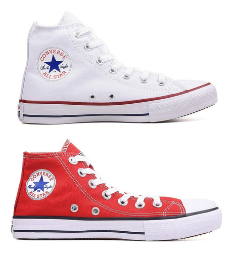 Queimão 2 Pares Tenis Bota Botinha All Chuck Taylor Star Top