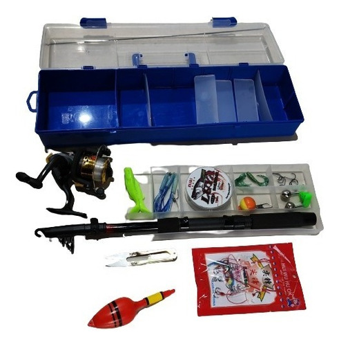 Kit De Accesorios De Pesca Con Caña 165cm Señuelos