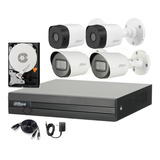 Kit  4 Camaras Bullet 2mp   2 Audio   Dvr 1080p Lite  Dahua