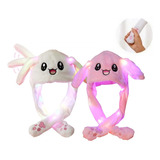 2 X Gorro Kawaii Con Orejas Movibles Con Luz Led Para Niños/