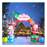 Arco Inflable De Navidad De 12.5 Pies, Papa Noel Inflable Y 