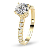 Anillo De Compromiso Lanai Con Moissanita Amelie Joyas 14k 