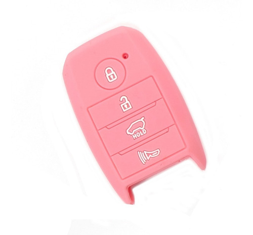 Funda Silicon Llave De Kia 4 Botones En Rosa