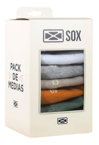 Pack X7 Medias Algodon Soquetes Semanal Sox