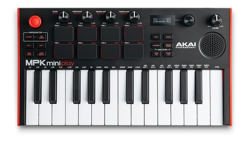 Mpkminiplay Mk3 Akai Teclado Controlador Midi Usb C/ Timbres