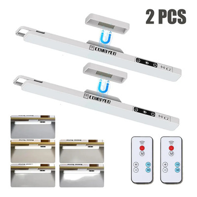 Combyeo 2 Piezas Lampara Pared Interior Magnética Luz Con Táctil Y Remoto,adsorción Magnética,luces De 5 Colores Y Brillo Ajustable.para Estudio, Escritorio, Dormitorio, Paredes,luces Led Recargables | MercadoLibre