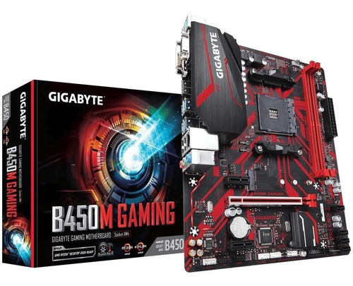 Placa Mãe Gigabyte B450m Gaming Amd Am4 Ddr4 Matx B450