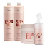 Kit Braé Essential Shampoo Cond 1l Más 500g + Spray 260ml