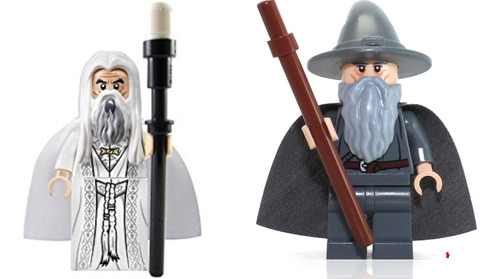 Minifigura De Gandalf Saruman De Lego El Señor De Los Anillo