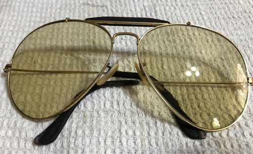 Antiguos Lentes L&b Ray Ban Aviador Cristal Usa Vintage