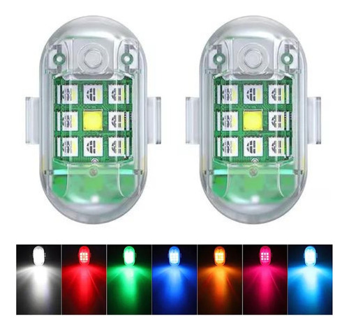 Luz Estroboscópica Led Control Remoto Inalámbrico 2 Pzs