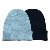 Gorro Unisex Lana Pack X2 Unidades Hombre Mujer