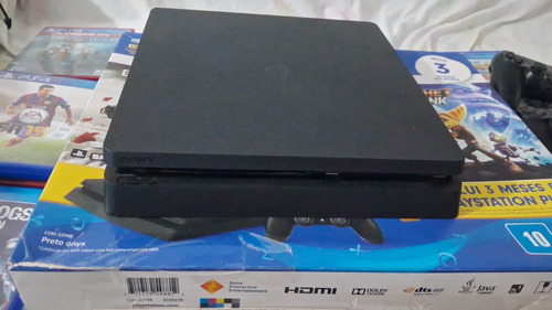 Playstation 4 Slim 1tb + Jogos + Controles - Impecável!