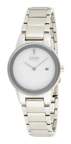 Reloj Mujer Citizen Ga1050-51a Cuarzo Pulso Plateado En