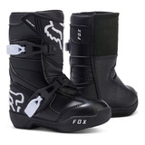  Botas Moto Niño Comp Negro Fox. Motocross Mx 