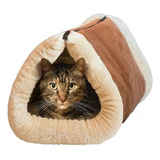 Cama Túnel Polar Para Gatos Mascotas Lavable Térmica 2 En 1