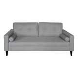 Sillon Boyd Sofa 3 Cuerpos Lino Y Madera Nórdico 