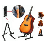 Soporte Plegable De Base Metálica Para Guitarra O Bajo