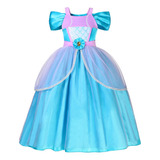 Vestido De Princesa Ariel De La Sirenita 2023 Para Niñas