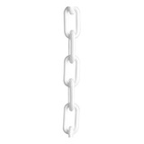 Cadena  Barrera Seguridad De Plástico, Blanco, 1.5''