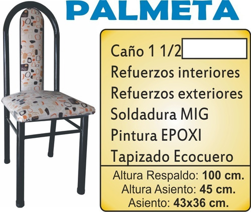 Silla De Caño Palmeta - Pack 6 Sillas