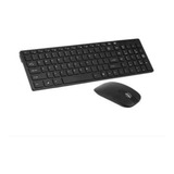 Kit Teclado Mouse Sem Fio Wireless Slim Ley-171 Lehmox Preto