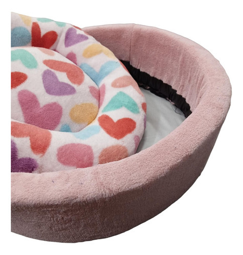 Cama Cucha Moisés  Perro Gato Tela Peluche 45 Cm Diámetro