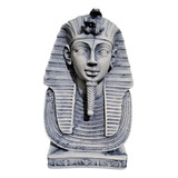 Figura Resina P/ Acuario Rey Faraón Tutankamon Med 18x11cm