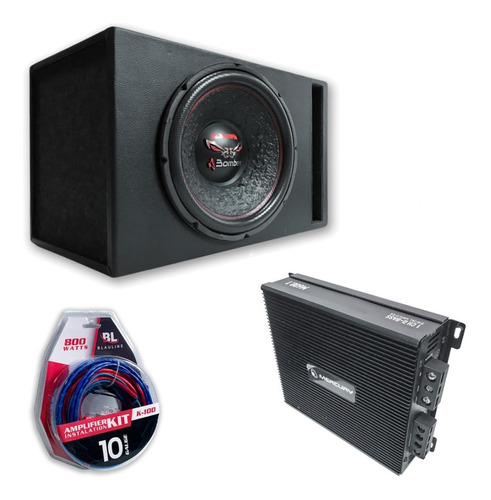 Combo + Potencia + Subwoofer 15'' Bomber Bicho Papao 600 Rms