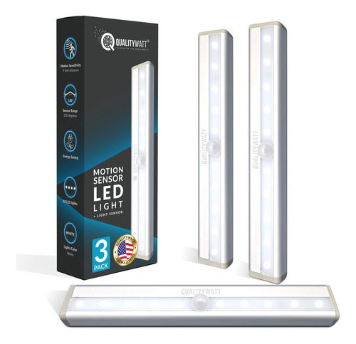 Qualitywatt Luz Led Con Sensor De Movimiento Para Interiores