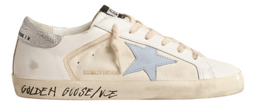 Tennis Golden Goose Super Star Estrella Azul Claro