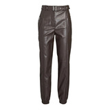 Pantalón Phillip Lim Jogger Cuero Vegano Cafe 475 Usd