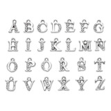 Mb 26 Unids / Pack A-z Letras Abalorios De Cristal Metal