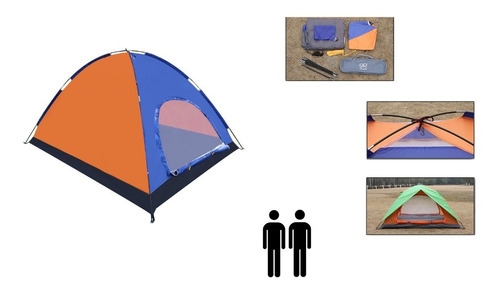 Carpa Camping 2 Personas Acampar Facil De Armar