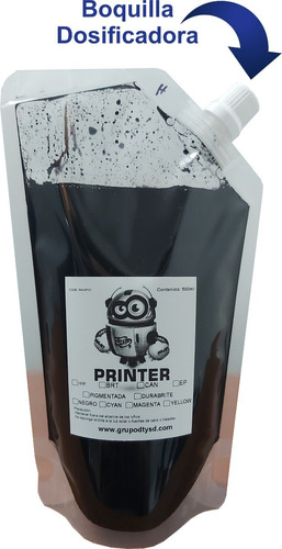 2 Tintas Printer Compatible Para Hp Gt53 Gt52 500ml Negro