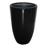 Vaso Cachepot Fibra De Vidro Estilo Vietnamita Preto 63cm